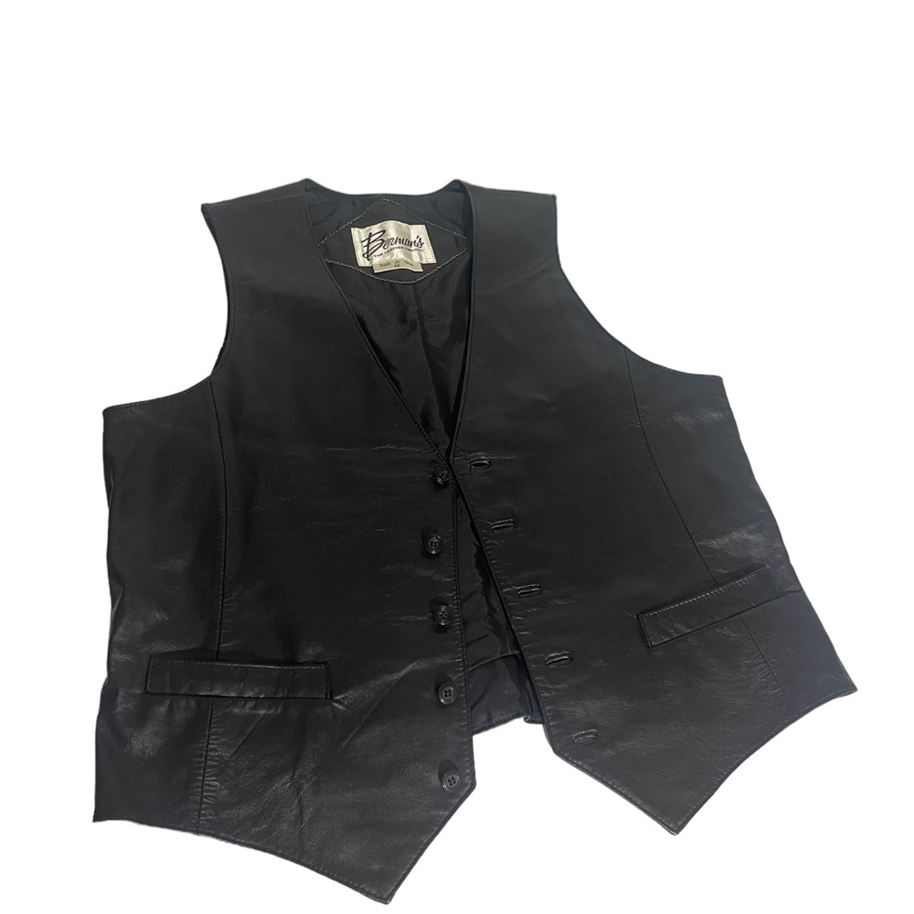 Leather vest by Berman’s, great condition, button front